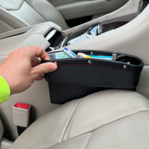 ZanMax Organizer Autositz Lücke AufbewahrungBox Tasche Handy Organizer (1  St), aus hochwertigem Kunstleder, fügen Sie Mode zu Ihrem Auto-Interieur.